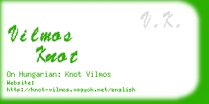 vilmos knot business card